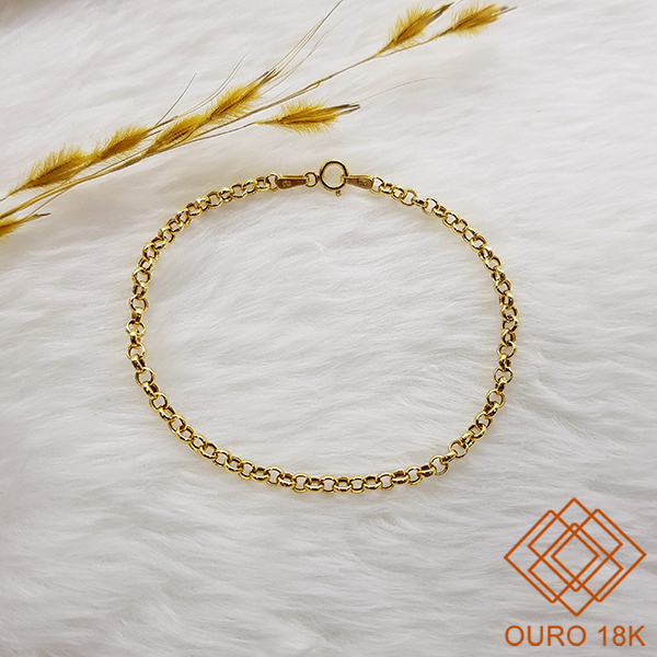 Pulseira Elo Português Ouro 18k