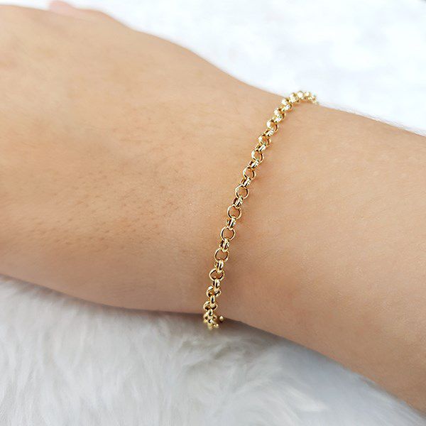 Pulseira Elo Português Ouro 18k