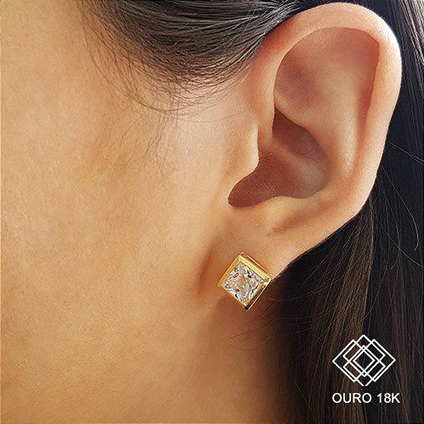 Brinco Pequeno Ponto de Luz Zircônia