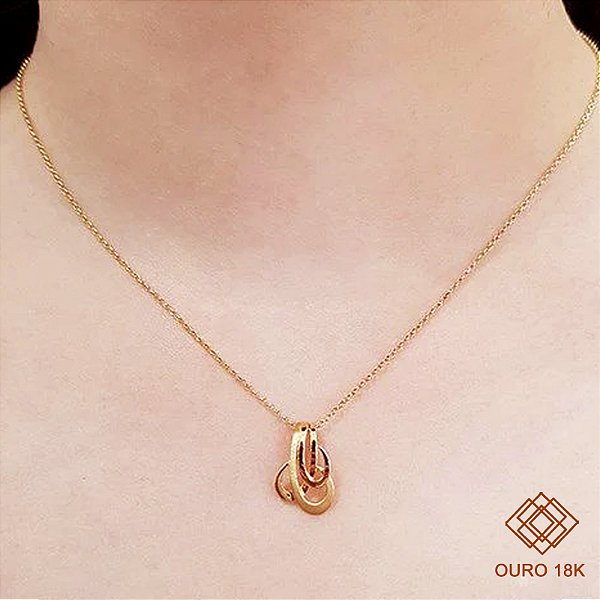 Kit Cordão + Pingente Ouro 18k