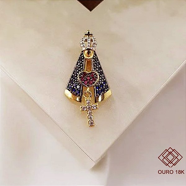 Pingente Nossa Senhora Aparecida Ouro 18k