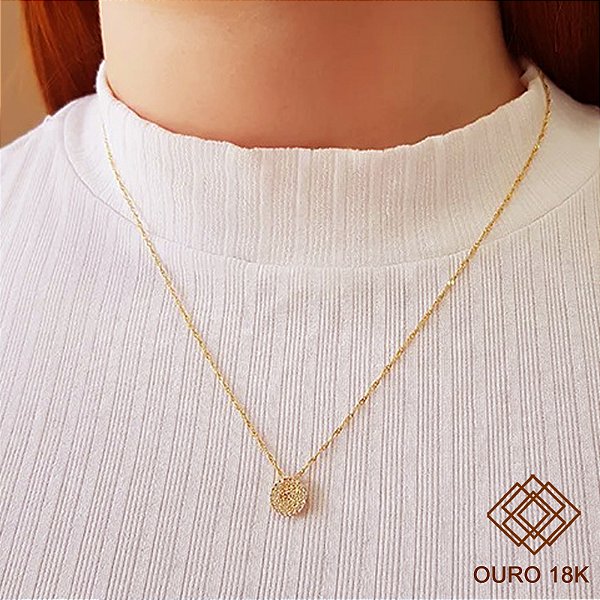 Kit Cordão Ouro 18k + Pingente Chuveiro Ouro 18k