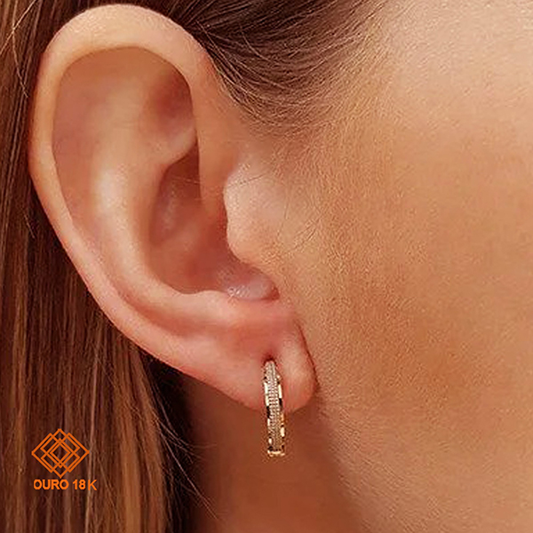 Brinco Argola Média Ouro 18k