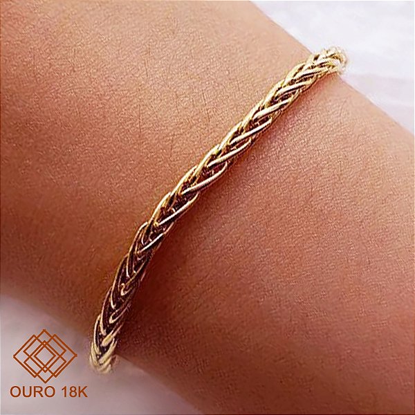 Pulseira Bold Palmeira Ouro 18k