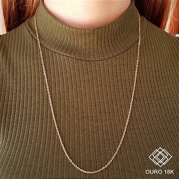 Cordão Malha Bailarina Ouro 18k - 60cm