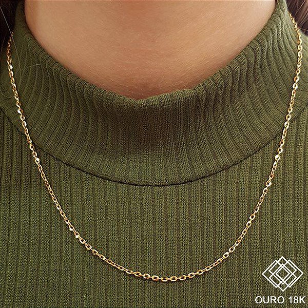 Cordão Bailarina Ouro 18k - 45cm