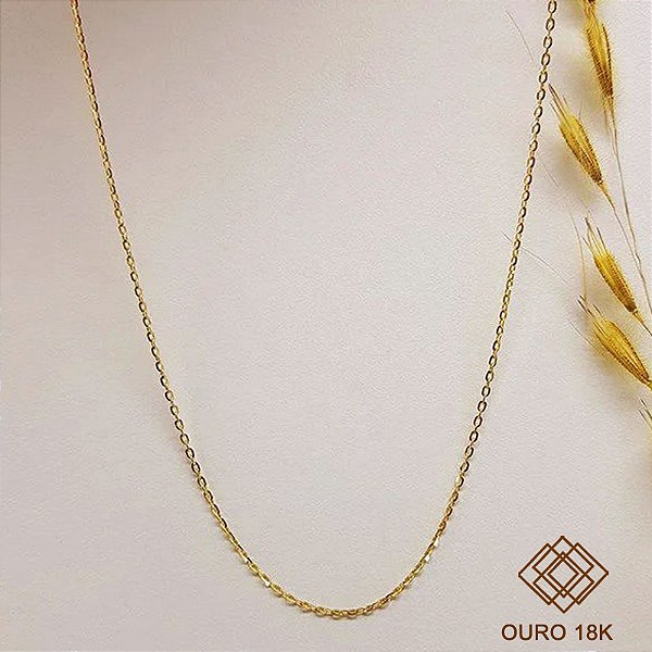 Cordão Bailarina Ouro 18k - 40cm