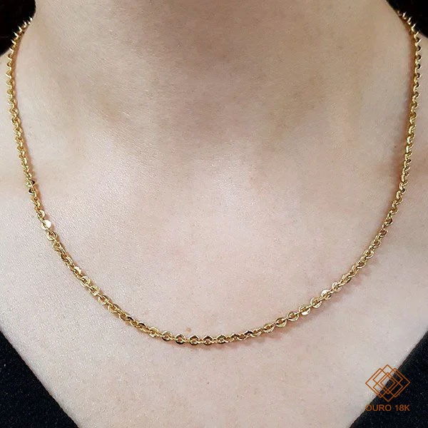 Colar Bailarina Ouro 18k - 45cm