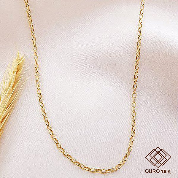 Cordão Elos Ouro 18k - 40cm