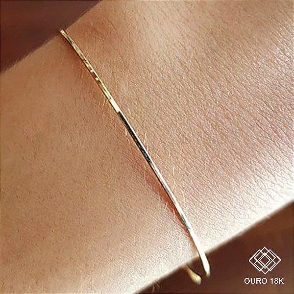 Bracelete Fio Quadrado Ouro 18k