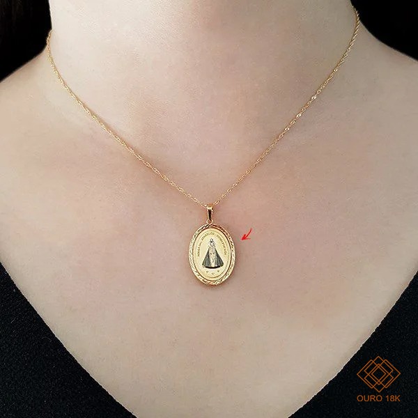 Pingente Nossa Senhora Aparecida Ouro 18k