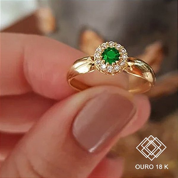 Anel Formatura Zootecnia Ouro 18k Zircônias - Sem emblema