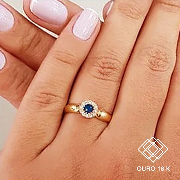 Anel Formatura Química Ouro 18k Zircônias - Sem emblema