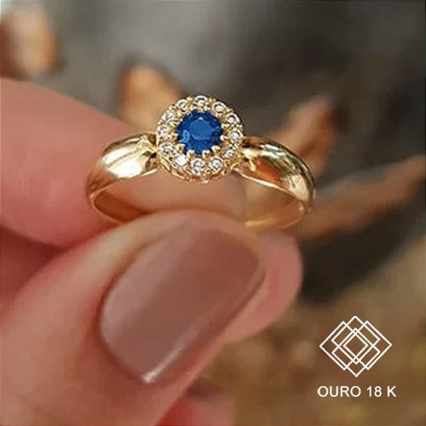 Anel Formatura Publicidade Ouro 18k Zircônias - Sem emblema