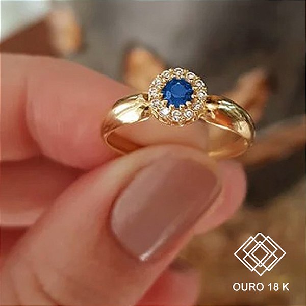 Anel Formatura Pedagogia Ouro 18k Zircônias - Sem emblema