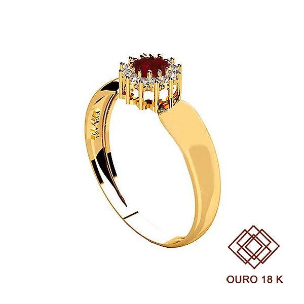 Anel Formatura Odontologia Ouro 18k Zircônias - Sem emblema