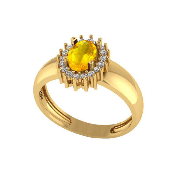 Anel Formatura Farmácia Ouro 18k Zircônias - Sem emblema
