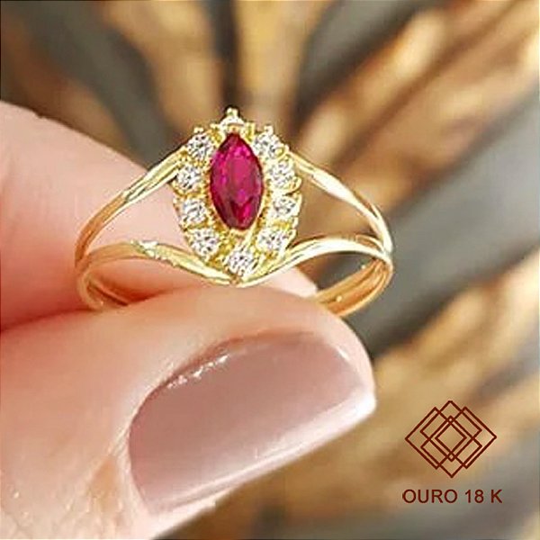 Anel Formatura Ciências Contábeis Ouro 18k Zircônias - Sem emblema