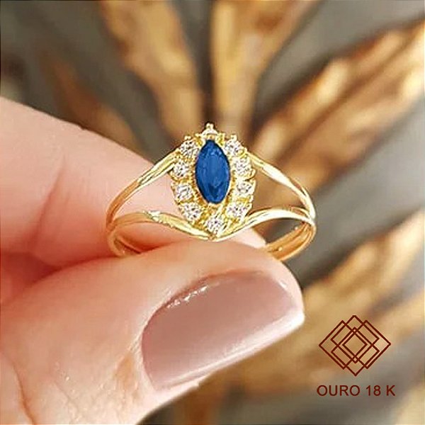 Anel Formatura Fonoaudiologia Ouro 18k Zircônias - Sem emblema