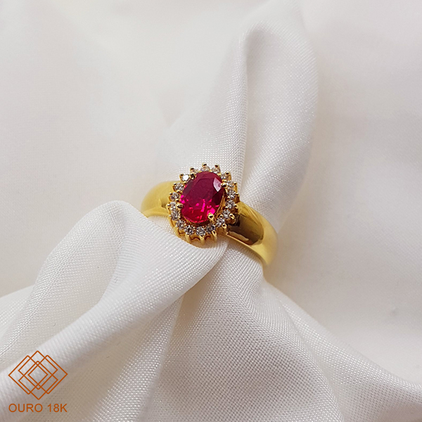 Anel Formatura Direito Ouro 18k Zircônias - Sem emblema