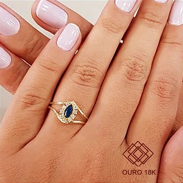 Anel Formatura Ciências Da Computação Ouro 18k Zircônias - Sem emblema