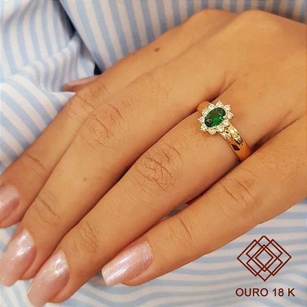 Anel Formatura Medicina Ouro 18k Zircônias - Sem emblema