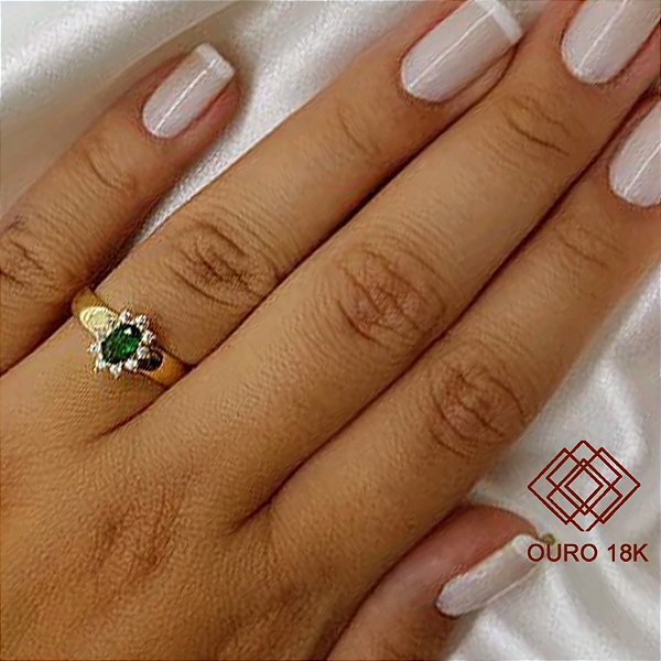 Anel Formatura Veterinária Ouro 18k Zircônias