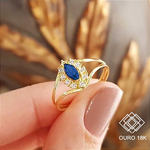 Anel Formatura Engenharia Mecânica Ouro 18k Zircônias - Sem emblema