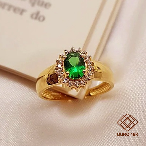 Anel Formatura Zootecnia Ouro 18k Zircônias - Sem emblema