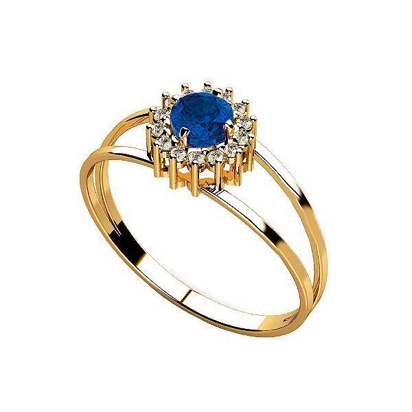 Anel Formatura Ciências Da Computação Ouro 18k Zircônias - Sem emblema