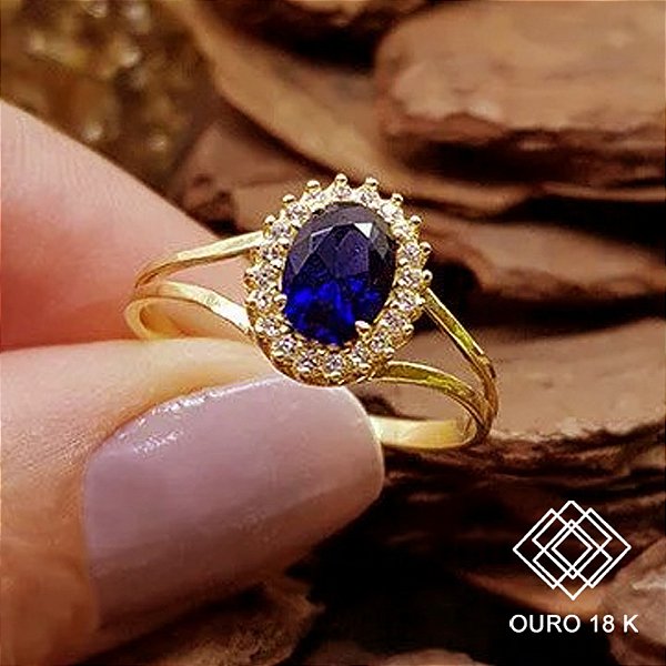 Anel Formatura Publicidade Ouro 18k Zircônias - Sem emblema