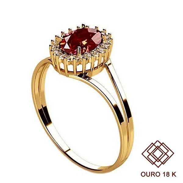 Anel Formatura Odontologia Ouro 18k Zircônias - Sem emblema