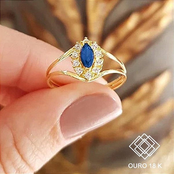 Anel Formatura Matemática Ouro 18k Zircônias - Sem emblema