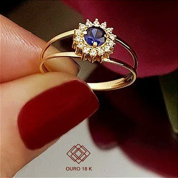 Anel Formatura Administração E Marketing Ouro 18k Zircônias - Sem emblema