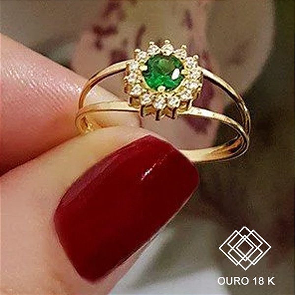 Anel Formatura Zootecnia Ouro 18k Zircônias - Sem emblema