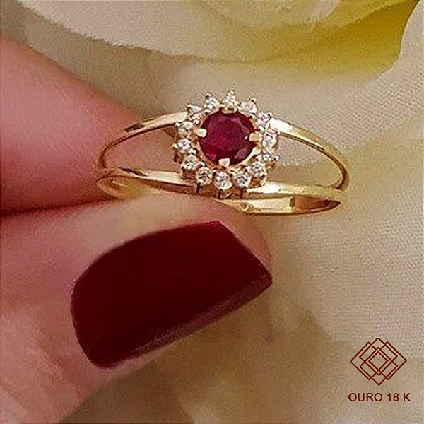 Anel Formatura Odontologia Ouro 18k Zircônias - Sem emblema