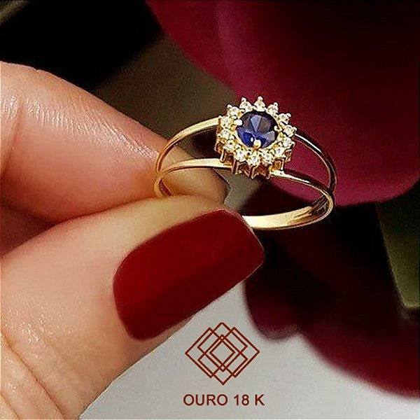 Anel Formatura Engenharia Química Ouro 18k Zircônias - Sem emblema