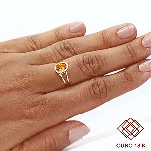 Anel Formatura Farmácia Ouro 18k Zircônias - Sem emblema