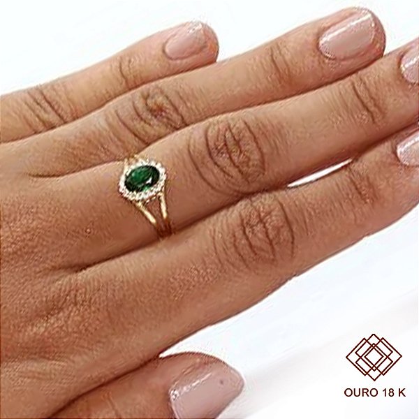 Anel Formatura Estética Ouro 18k Zircônias - Sem emblema