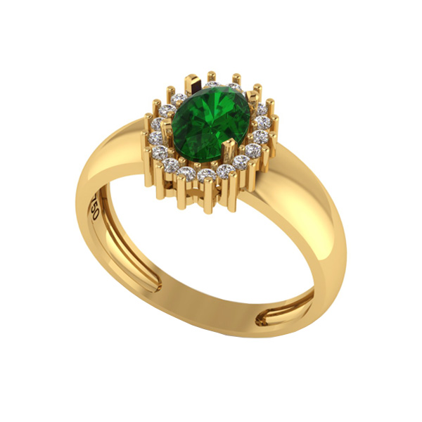 Anel Formatura Biomedicina Ouro 18k Zircônias - Sem emblema