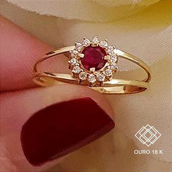 Anel Formatura Direito Ouro 18k Zircônia - Sem emblema