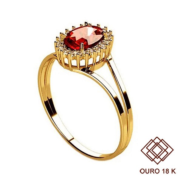 Anel Formatura Segurança Do Trabalho Ouro 18k Zircônias - Sem emblema