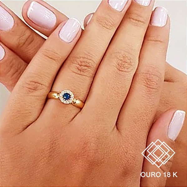 Anel Formatura Engenharia Agronômica Ouro 18k Zircônias - Sem emblema