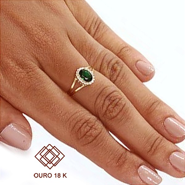 Anel Formatura Veterinária Ouro 18k Zircônias - Sem emblema