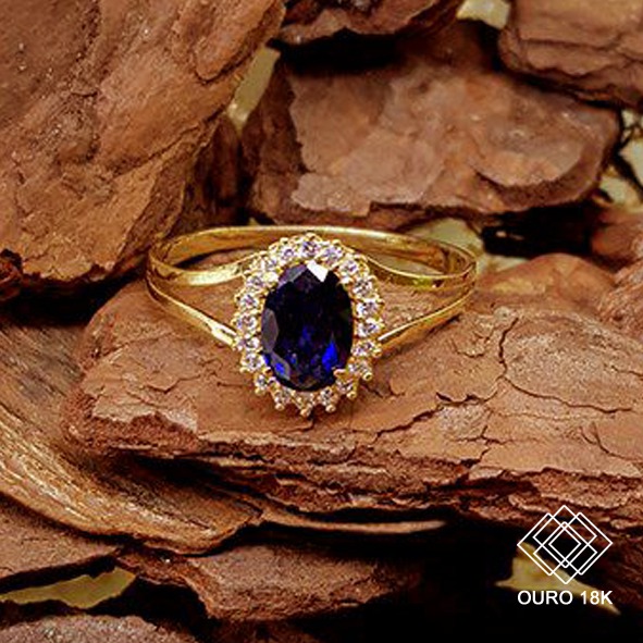 Anel Formatura Arquitetura E Urbanismo Ouro 18k Zircônias - Sem emblema