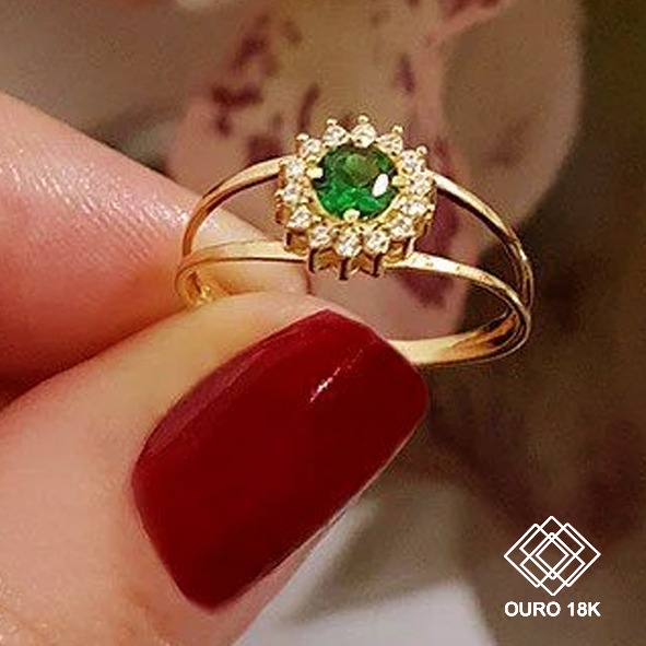 Anel Formatura Bioquímica Ouro 18k Zircônias - Sem emblema