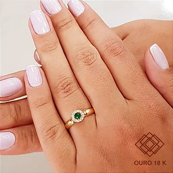 Anel Formatura Estética Ouro 18k Zircônias - Sem emblema