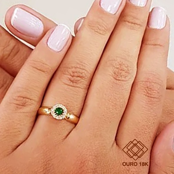 Anel Formatura Educação Física Ouro 18k Zircônias - Sem emblema