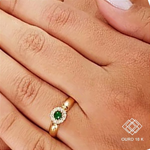 Anel Formatura Serviço Social Ouro 18k Zircônias - Sem emblema