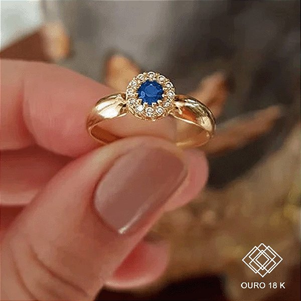 Anel Formatura Administração Ouro 18k Zircônias - Sem emblema